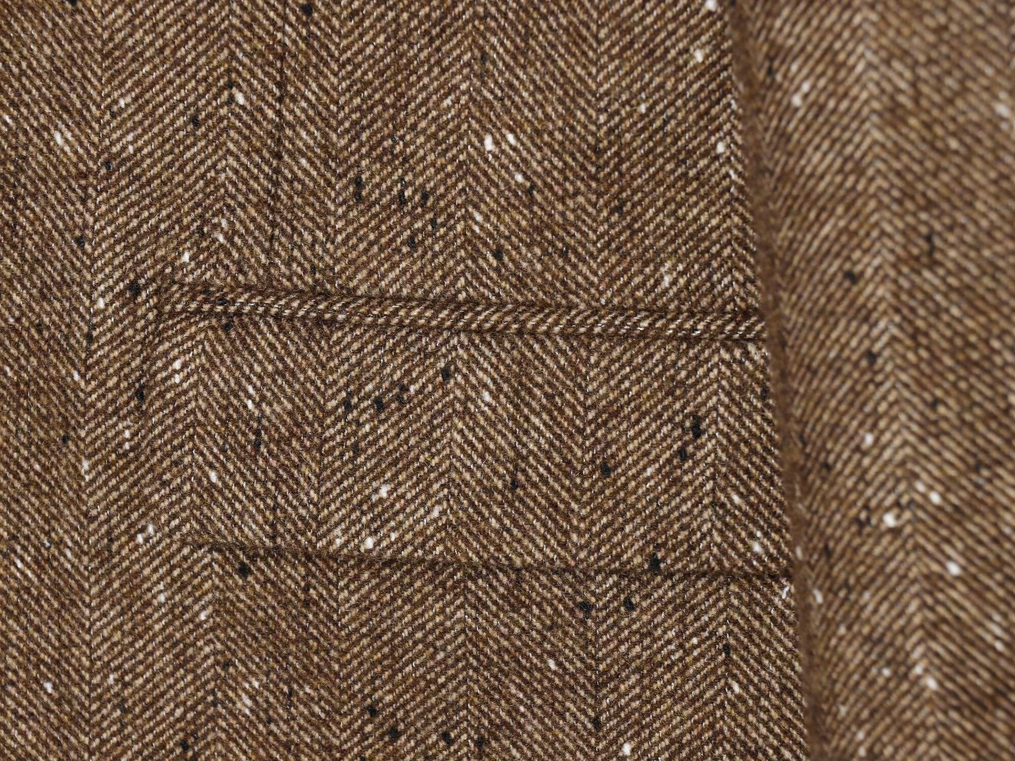 Women's loose blended herringbone diagonal Blazer Coat