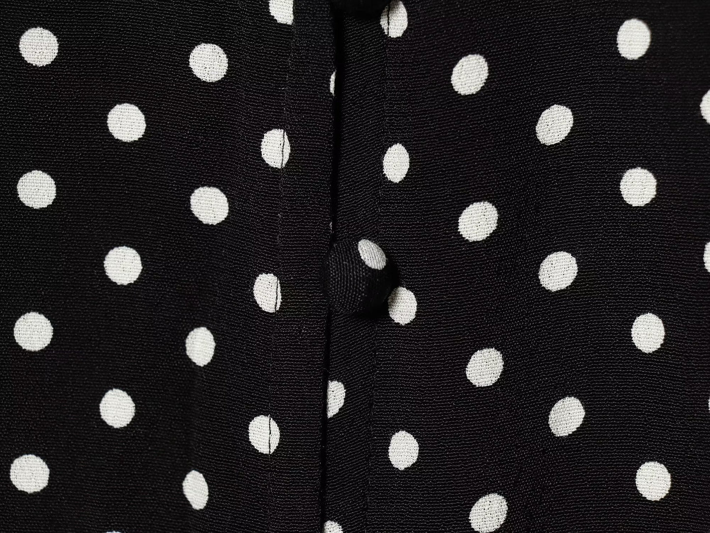 Women's long sleeved polka dot MIDI dress