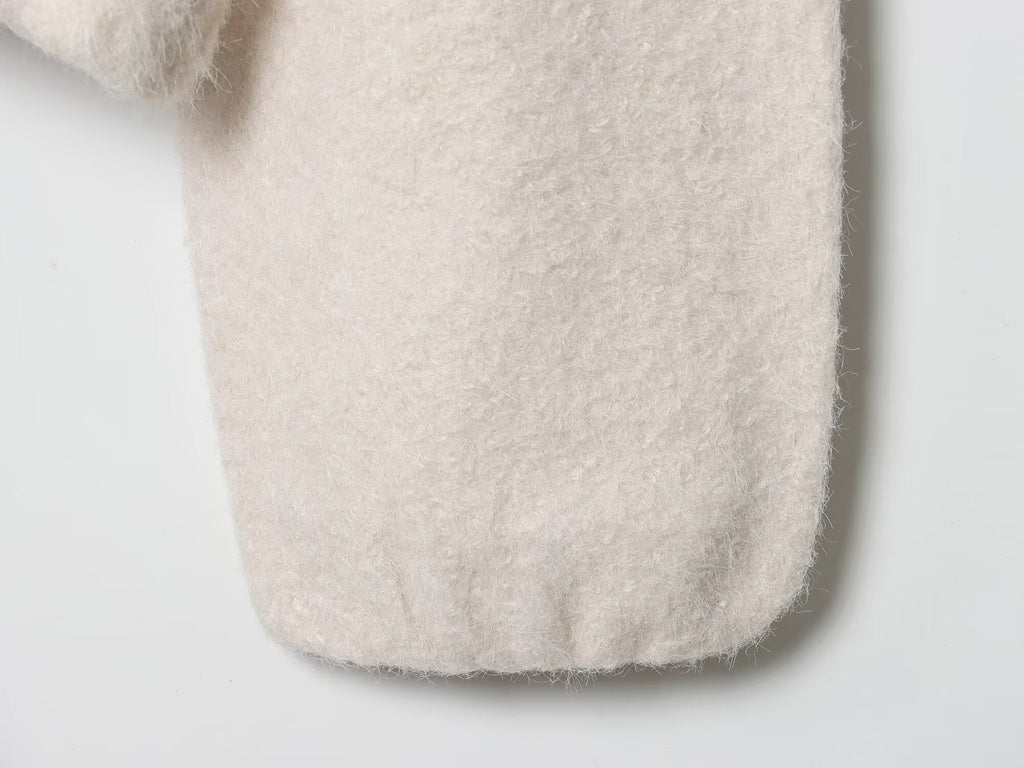 Women's new fashion short stand collar fur Woolen jacket Coat