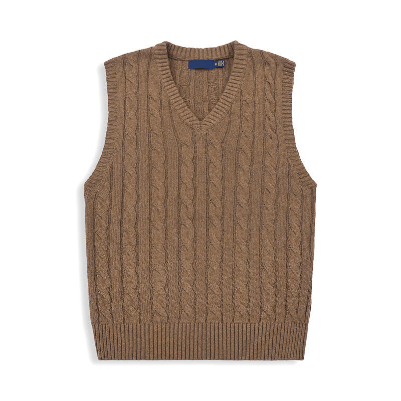 Men's and women's new casual Joker embroidered sweater V-neck knitted vest