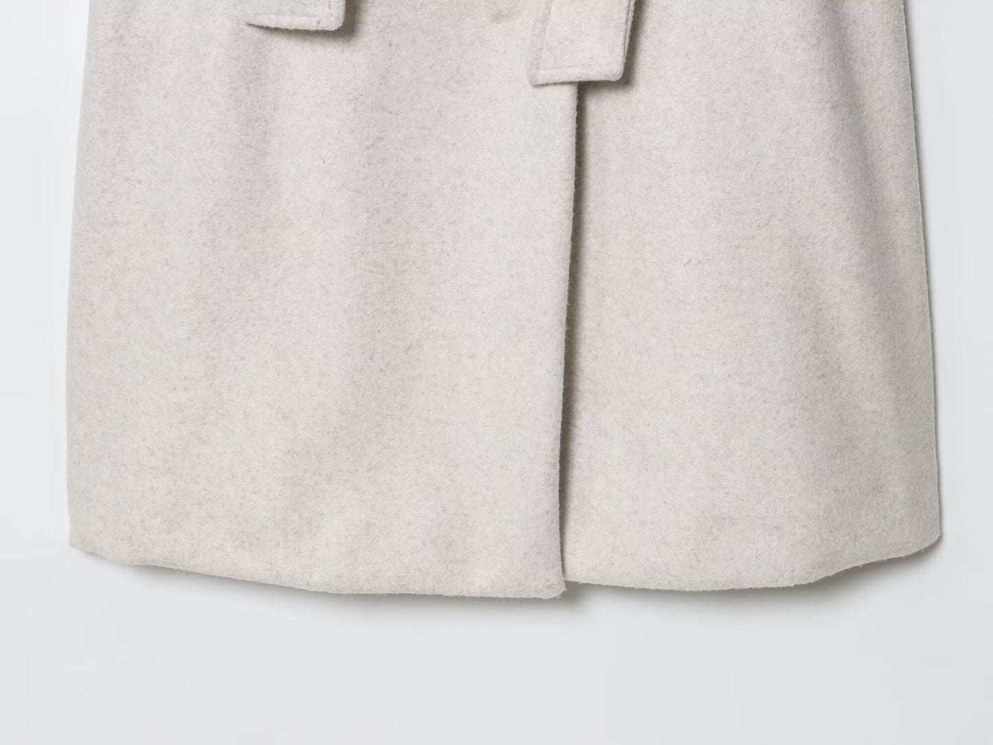 Women's with Belt loose soft texture hooded coat