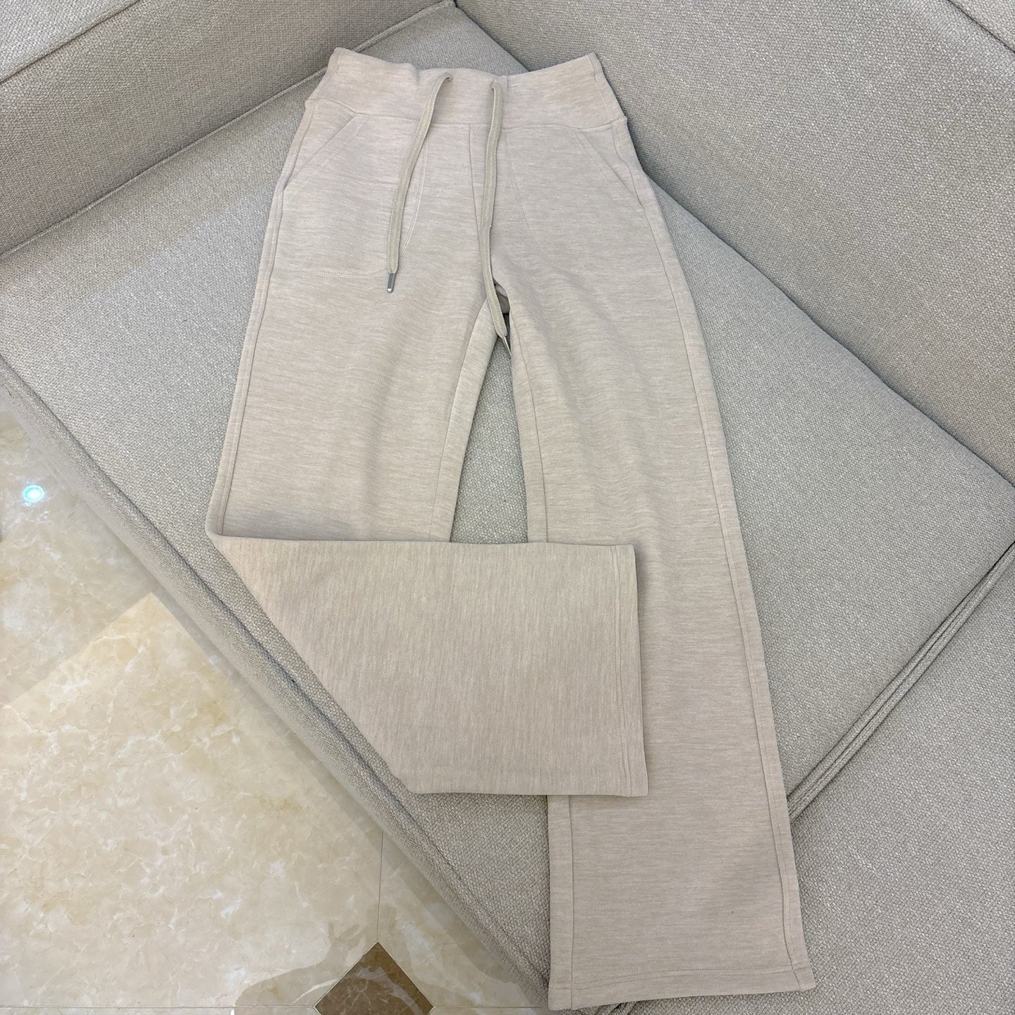 LU women's new Joker elastic waist straight casual pants