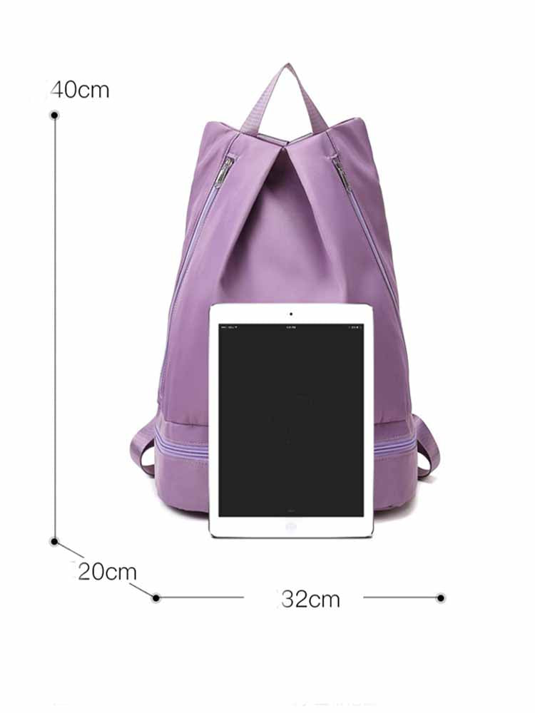 Men and Women with Wet and Dry Shoes Fitness Shoulder Bag Sports Bag Oxford Cloth Travel Backpack