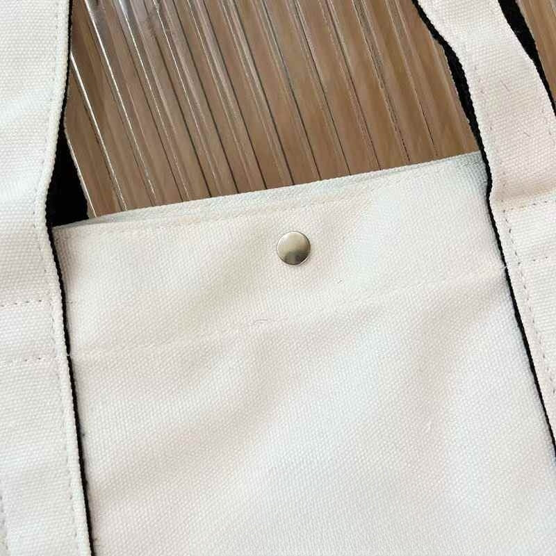 LU 2025 New Casual Joker Multi-pocket Design Canvas Handbag Tote Bag Yoga Bag