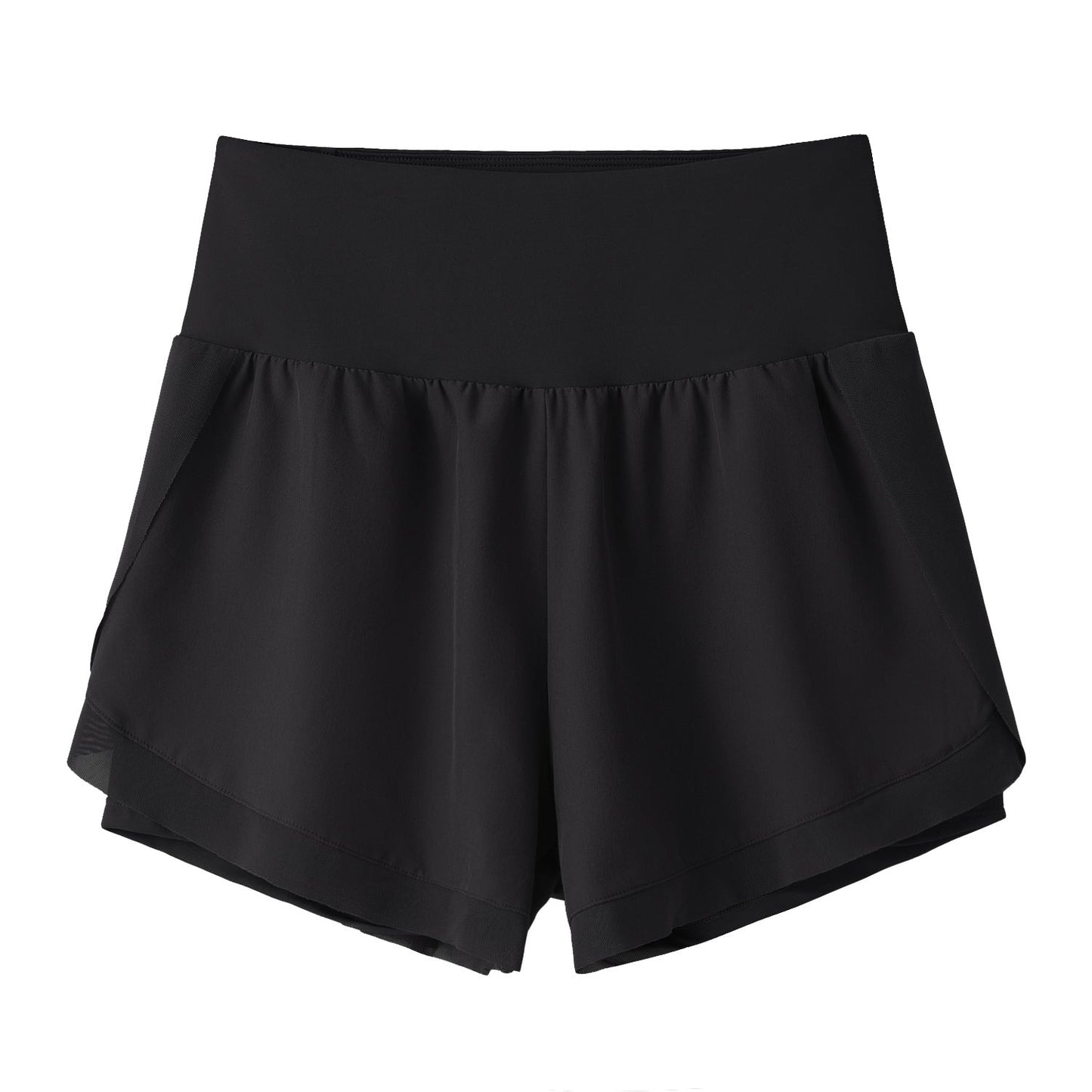 LU Women's new high waist and abdomen anti-exposure shorts