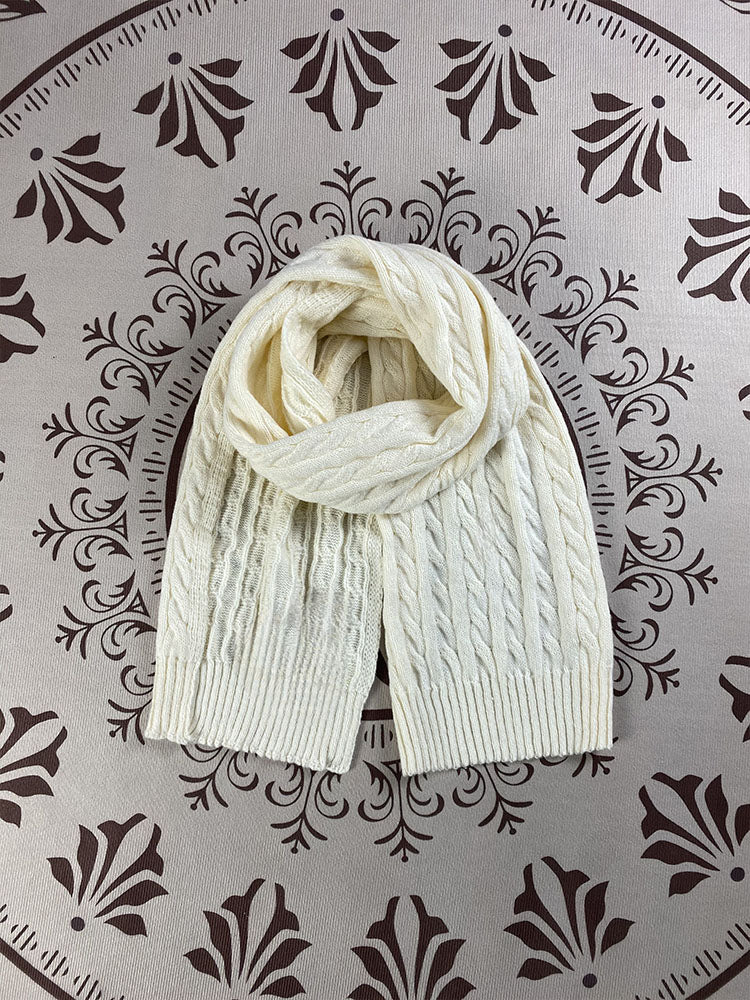 New Joker Cold Scarf Twist Embroidery Knitted Wool Scarf