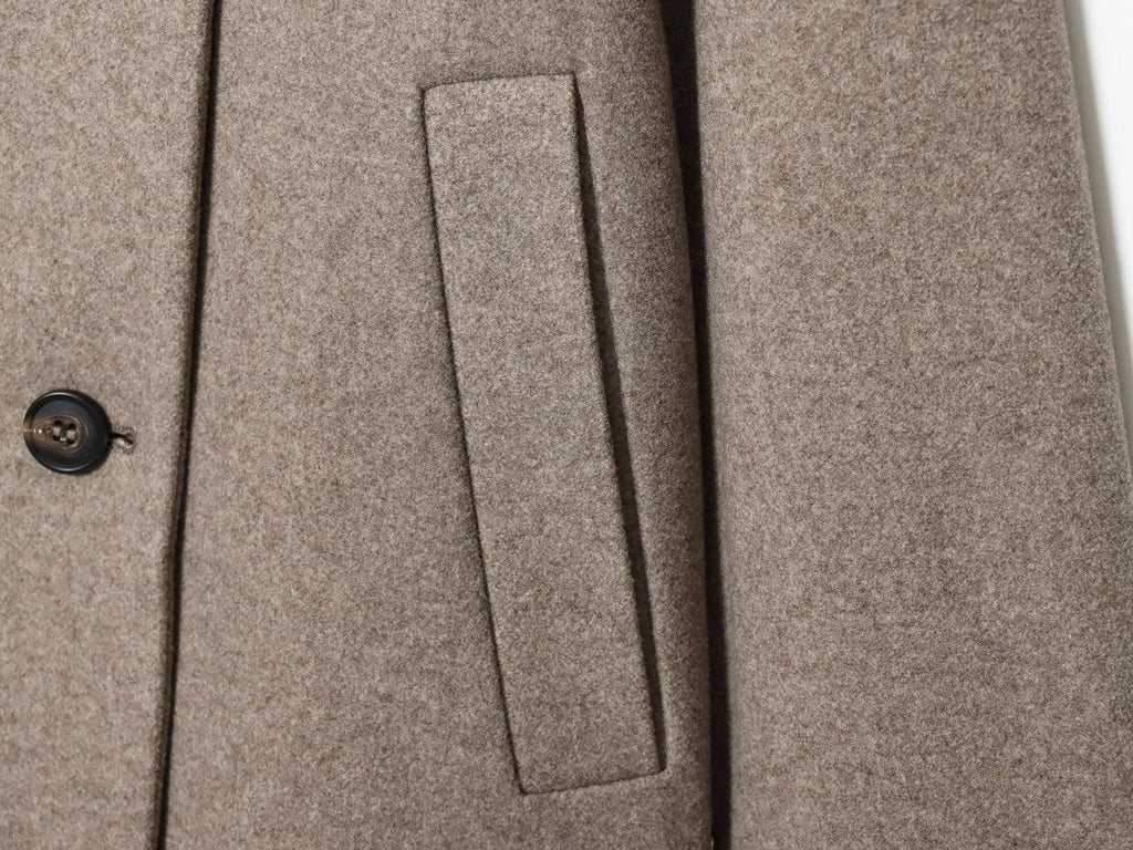 Women's loose standing collar warm woolen coat