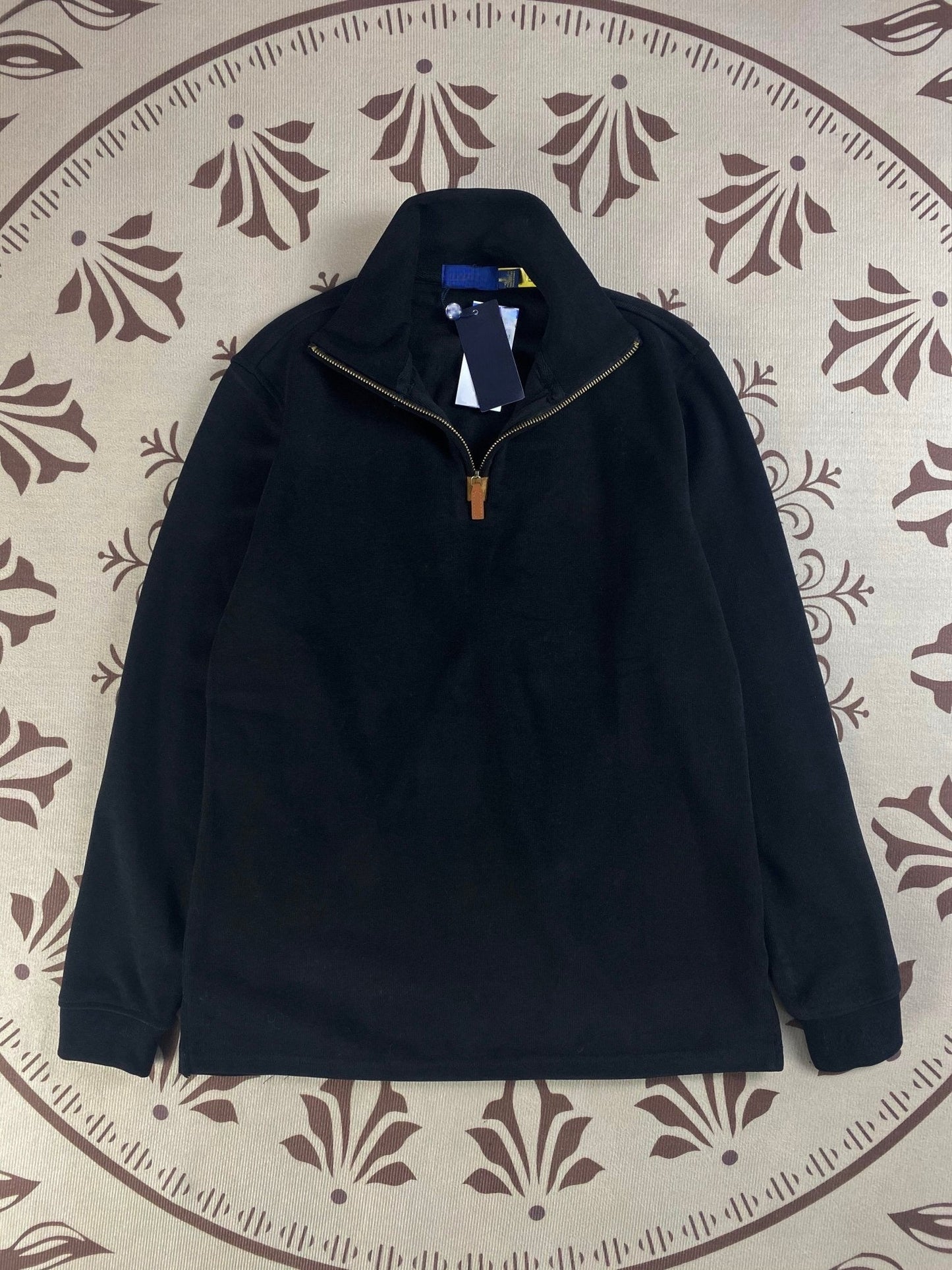 Men's and women's new casual Joker Mini fabric long sleeve half zipper sweater